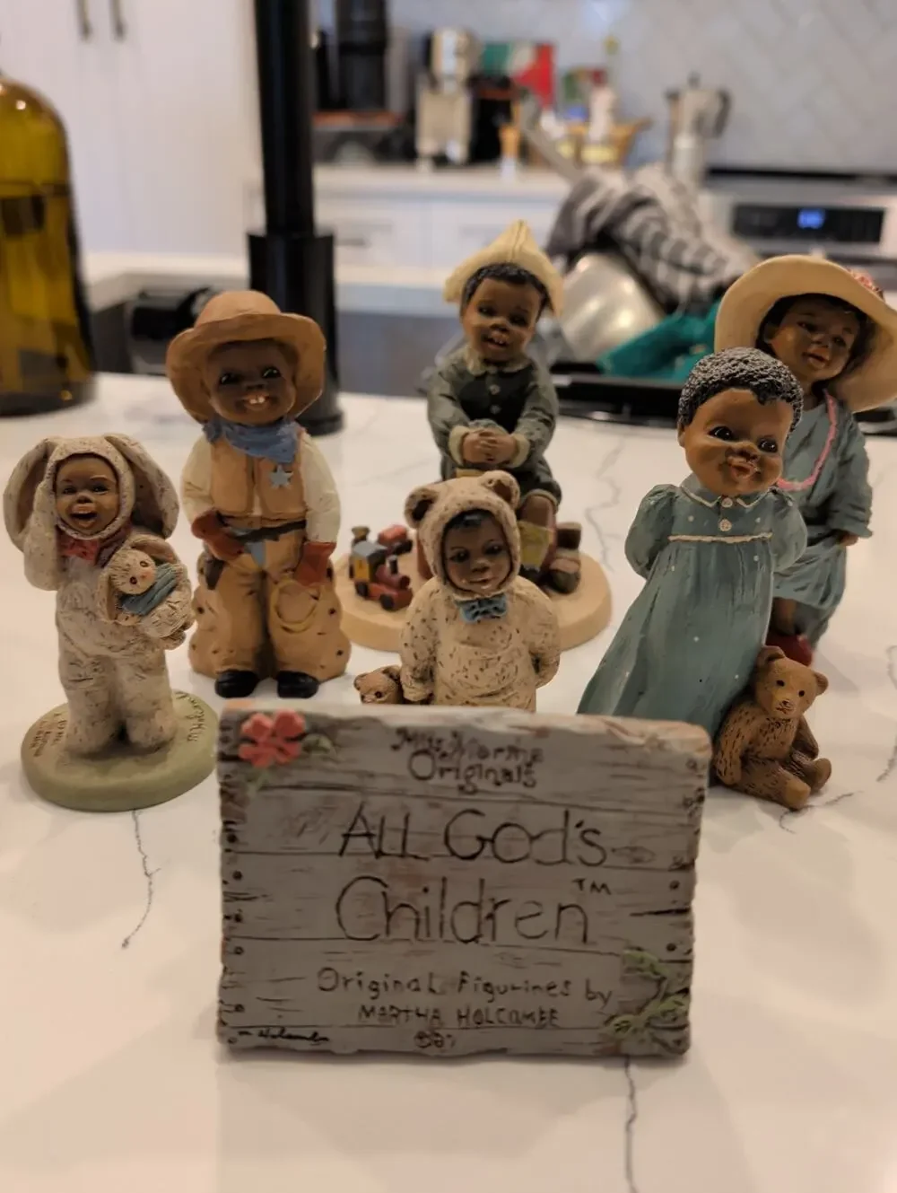 Lot of 6 Vintage All God's Children Figurines Martha Holcombe Black Americana...